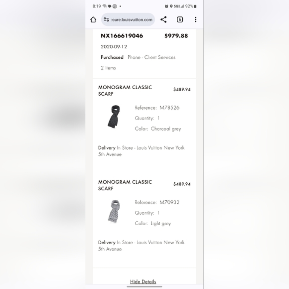 Louis Vuitton Monogram Classic Scarf - Picture 6 of 6